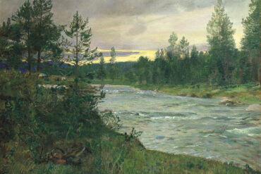 Kveld ved elven, Savalen (1907).