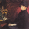 Portrett av Nicoline Peterssen (1882).
