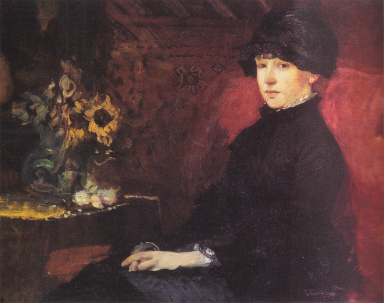 Portrett av Nicoline Peterssen (1882).
