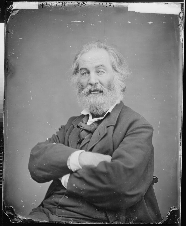 Portrett av dikteren Walt Whitman (c.1860-65).