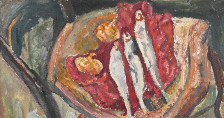 Stilleben med sild og løk (c.1917).