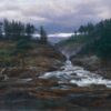 De nedre fallene i Labrofossen (1827).
