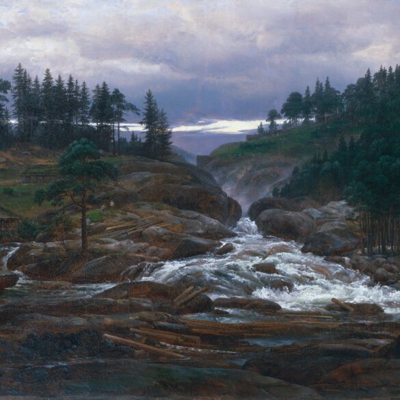 De nedre fallene i Labrofossen (1827).