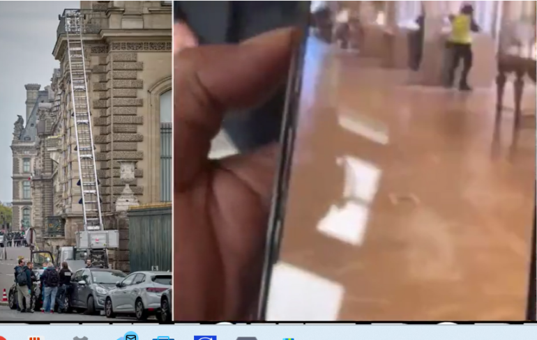 Den Korte Avis | Video viser røveri af uvurderlig historisk kulturarv på Louvre: Det er så nemt som at klø sig i nakken