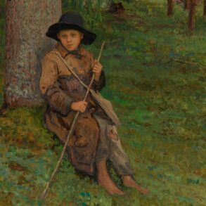 En gjetergutt i skogen (1925).