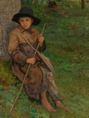 En gjetergutt i skogen (1925).