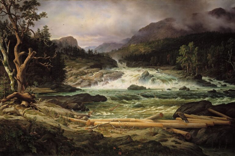 Labrofossen ved Kongsberg (1837).