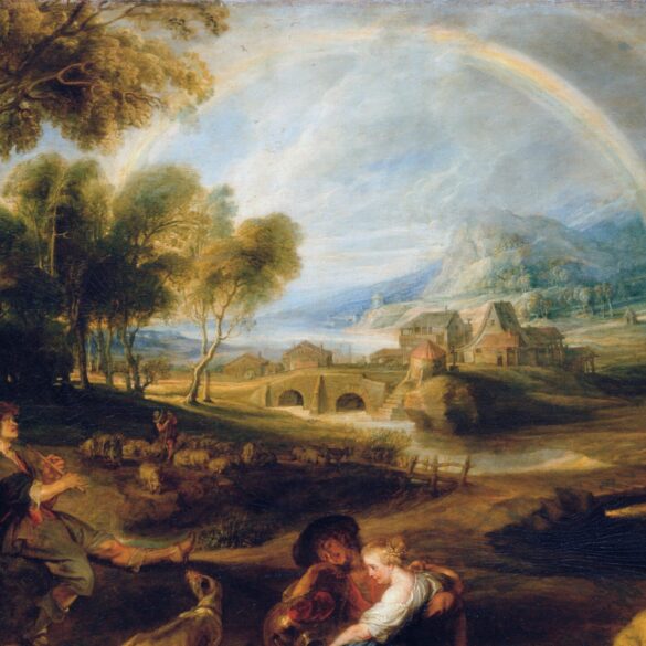 Landskap med regnbue (1630-35).