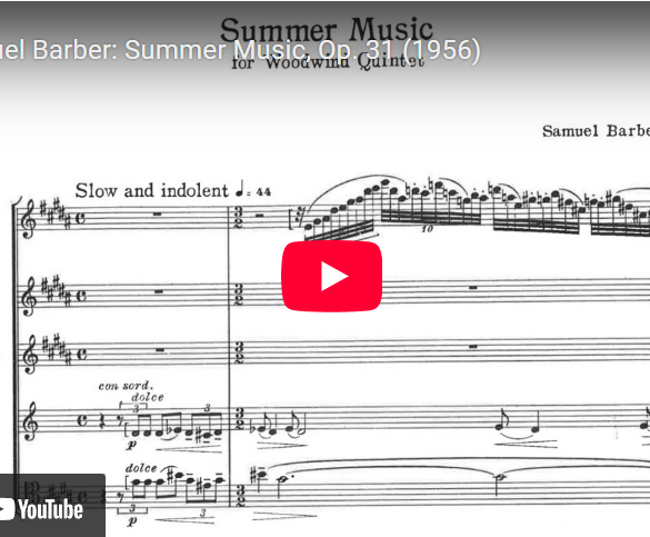 Mellemspil – Barber: Summer Music op. 31 for blåserkvintett (1956),