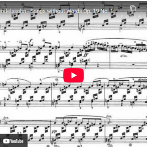 Mellemspil – Mendelssohn: Lied ohne Worte op.19 nr 1 (1832).