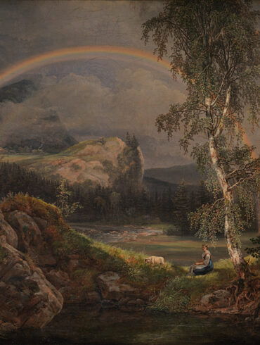 Norsk Landskab med en Regnbue (1821).