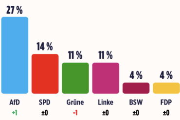 Ny rekordmåling for AfD i Tyskland