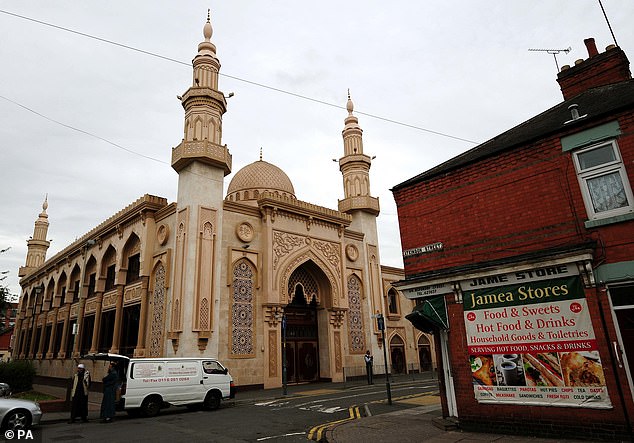 Jame Masjid-moskeen i Leicester. Omkring 23,5 procent af byens befolkning er muslimer ifølge folketællingen i 2021.