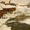 Vinter i Norge. Fra Lysakerelven (1901).