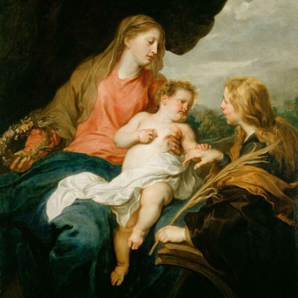 Den hellige Katarinas mystiske ekteskap (c.1630).