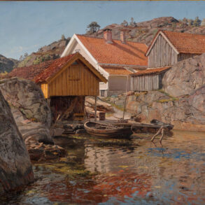 Mellem Klipper. Møl, Ny-Hellesund (1899).