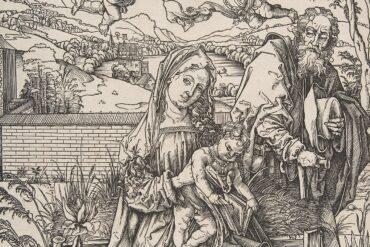 Den hellige familie med tre harer (c.1496).