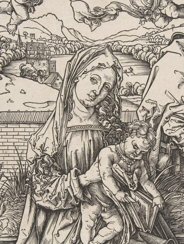 Den hellige familie med tre harer (c.1496).