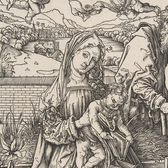 Den hellige familie med tre harer (c.1496).