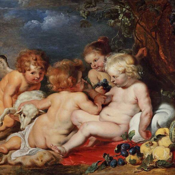 Den lille Jesus og Johannes døperen (1620-tallet).