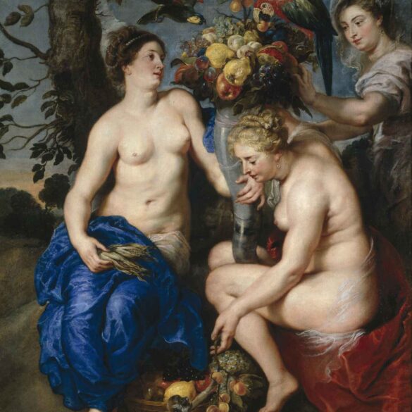 Korngudinnen Ceres og to nymfer (1624).