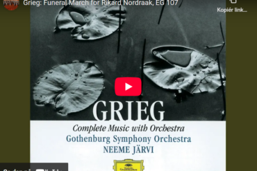 Mellemspil – Grieg: Sørgemarsch for Rikard Nordraak (1866).
