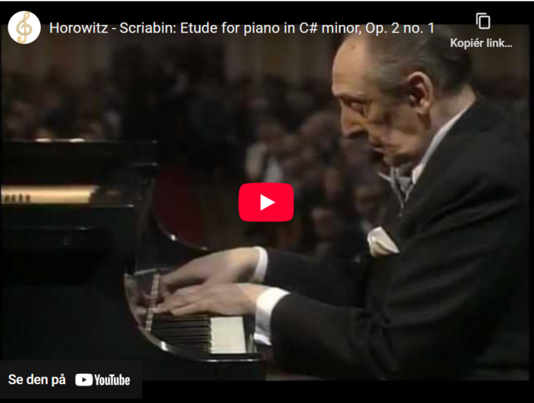 Mellemspil – Skrjabin: Etyde op.2 nr.1 i ciss-moll (1889).