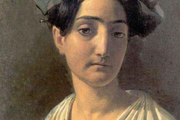 Portrett av den italienske modell Vittoria Caldoni (1834).