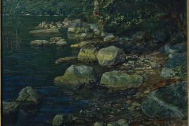 Vann og stein i nærheten av Palazzuola, Italia (tidlig 1850-tall).