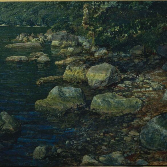 Vann og stein i nærheten av Palazzuola, Italia (tidlig 1850-tall).