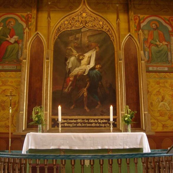 Altertavlen i Ulvik kirke (1876-78).