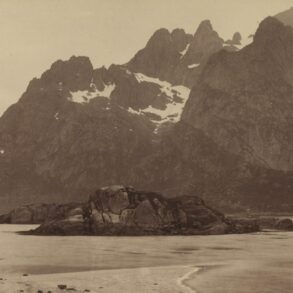 Braksæt-tinderne i Raftsund, Hadsel, Nordland (1864-89).