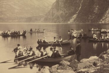 Brudefærd i Hardanger, Eitrheim, Sørfjorden, Odda, Hordaland (1898).