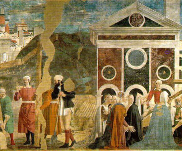 Gjenfinningen og bekreftelsen av det sanne kors (c.1460).