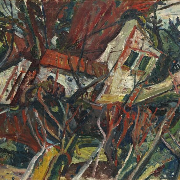 Landskap med røde tak (1919).