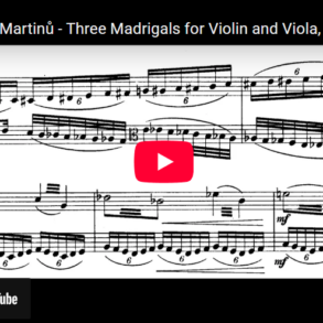 Mellemspil – Martinů: Tre madrigaler for fiolin og bratsj (1947).
