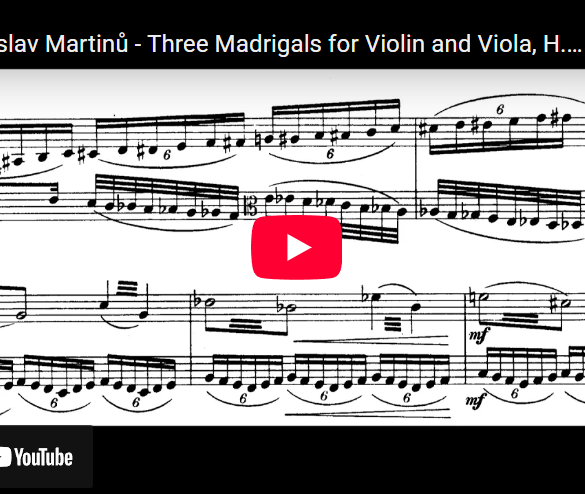 Mellemspil – Martinů: Tre madrigaler for fiolin og bratsj (1947).