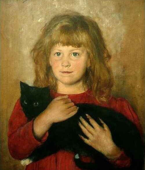 Pike med katt (1895).