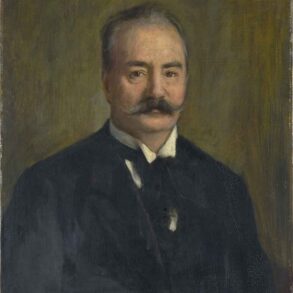 Portrett av komponisten Johan Svendsen (c.1890).