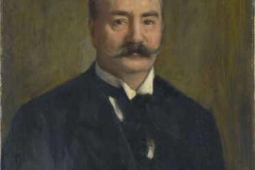 Portrett av komponisten Johan Svendsen (c.1890).