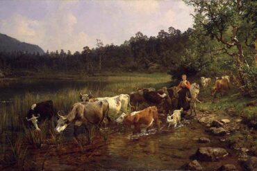 Sommerdag ved tjernet (1876).