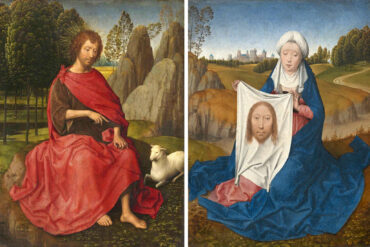 Diptykon med Johannes døperen og den hellige Veronica (1470-tallet).