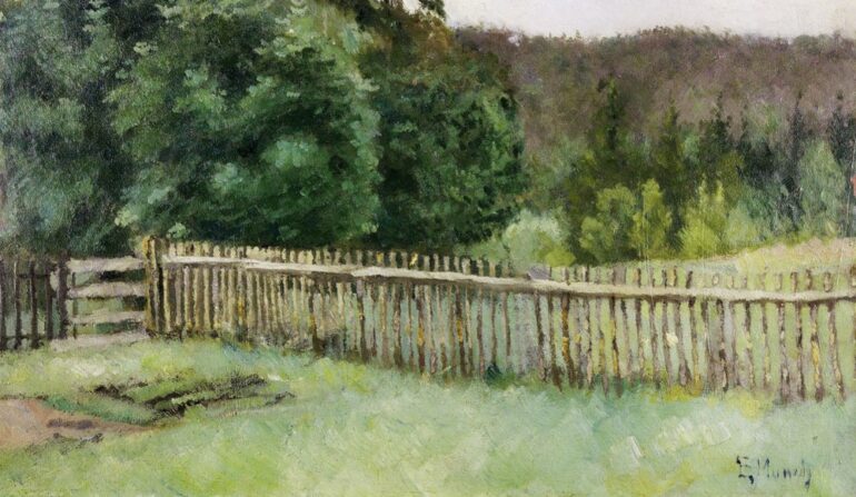 Gjerdet i skogen (1884).