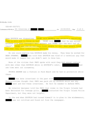 Trump gav politiet et tip om Epstein i 2006