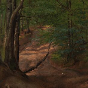 Vei i bøkeskog (1838).