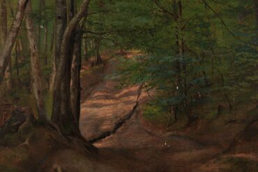 Vei i bøkeskog (1838).