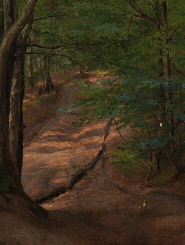 Vei i bøkeskog (1838).