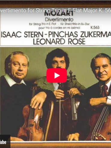 Mellemspil – Mozart: Divertimento for stryketrio i Ess-dur K 563 (1788).