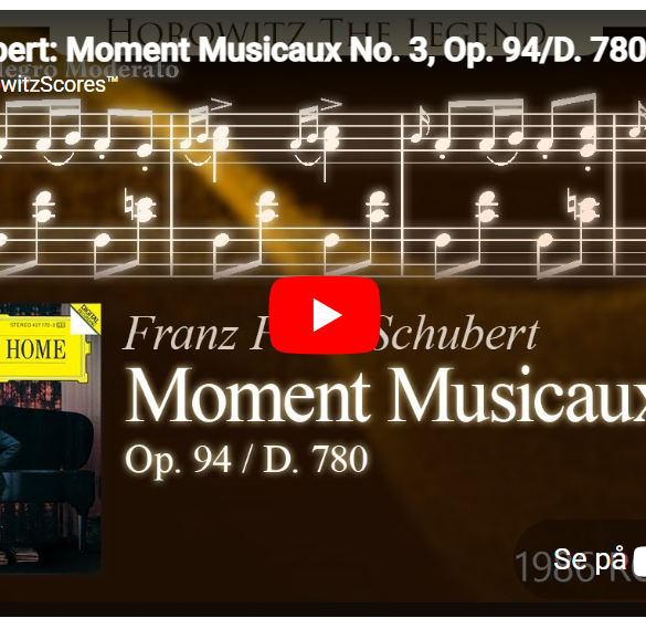 Mellemspil – Schubert: Moment musical nr. 3 i f-moll (utgitt 1828).
