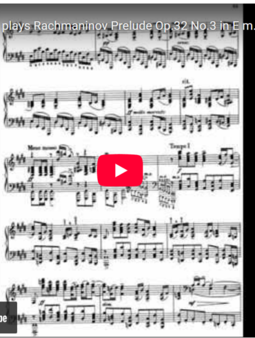 Rakhmaninov: Preludium i E-dur op. 32 nr 3 (1910).